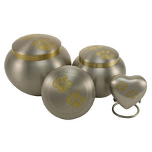 Load image into Gallery viewer, Small/Keepsake Pewter/Bronze Brass Quest Cremation Urn, 70 cubic inches
