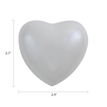 Load image into Gallery viewer, Heart Keepsake Brass White Funeral Cremation Urn for Ashes, 3 Cubic Inches
