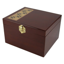 Load image into Gallery viewer, Extra-Large 300 Cubic Inch Paw Print Memory Chest Cremation Urn for Ashes
