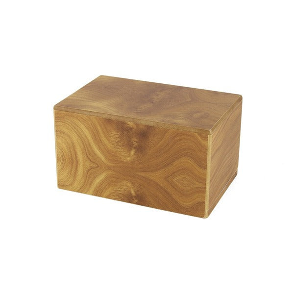 Small/Keepsake Natural Box Funeral Cremation Urn for Ashes, 85 Cubic Inches