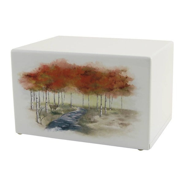 Large/Adult Tropical Getaway Box Funeral Cremation Urn for Ashes 200 Cubic Inch