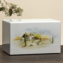 Load image into Gallery viewer, Large/Adult Desert Sunrise Box Funeral Cremation Urn for Ashes, 200 Cubic Inches
