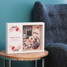 Load image into Gallery viewer, At Peace Memorials Shadowbox Remembrance Keepsake Floral Blush
