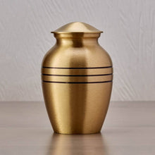 Load image into Gallery viewer, New, Solid Brass Classic Bronze Child/Pet Funeral Cremation Urn, 40 Cubic Inches

