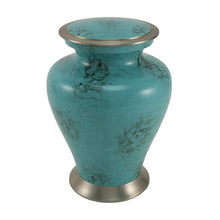 Load image into Gallery viewer, Large Funeral Cremation Urn for ashes, 200 Cubic Inches - Glenwood Blue Marble
