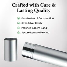 Load image into Gallery viewer, Howard Miller 800-143 (800143) Silver Finish Ash Scattering Tube Urn, 1 Tube
