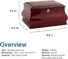 Load image into Gallery viewer, Howard Miller 800-197 (800197) Bombay Funeral Cremation Urn Chest, 275 inches
