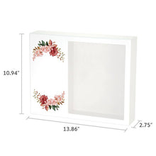 Load image into Gallery viewer, At Peace Memorials Shadowbox Remembrance Keepsake Floral Blush
