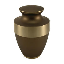 Load image into Gallery viewer, Large / Adult 200 Cubic Inch Bronze Color Brass Funeral Cremation Urn for Ashes
