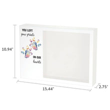 Load image into Gallery viewer, At Peace Memorials Shadowbox Remembrance Paw Prints Rainbow
