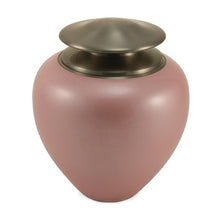 Load image into Gallery viewer, Adult 195 Cubic Inch Brass Pink Funeral Cremation Urn for Ashes
