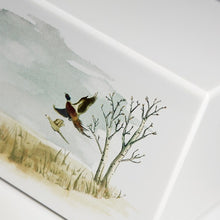 Load image into Gallery viewer, Large/Adult Somerset Pheasants Wood Box Cremation Urn for Ashes 200 Cubic Inches
