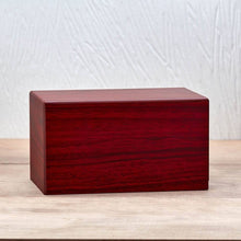 Load image into Gallery viewer, Small/Keepsake Cherry Box Funeral Cremation Urn for Ashes, 85 Cubic Inches
