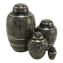 Load image into Gallery viewer, Solid Brass Radiance Infant/Child/Pet Funeral Cremation Urn 80 Cubic Inches
