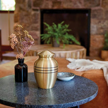 Load image into Gallery viewer, New, Solid Brass Classic Bronze Child/Pet Cremation Urn, 70 Cubic Inches
