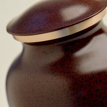 Load image into Gallery viewer, New,Solid Brass MAUS Earth Large Cremation Urn, 195 Cubic Inches
