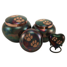Load image into Gallery viewer, Small/Keepsake Copper Brass Quest Cremation Urn, 70 cubic inches
