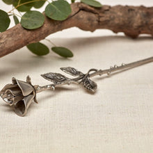 Load image into Gallery viewer, New, Solid Brass Pewter Threaded Rose Keepsake Funeral Cremation Urn For Ashes
