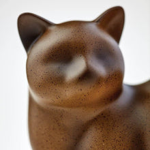 Load image into Gallery viewer, Small/Keepsake Sable Cozy Cat Resin Funeral Cremation Urn, 25 Cubic Inches
