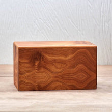 Load image into Gallery viewer, Small/Keepsake Natural Box Funeral Cremation Urn for Ashes, 85 Cubic Inches
