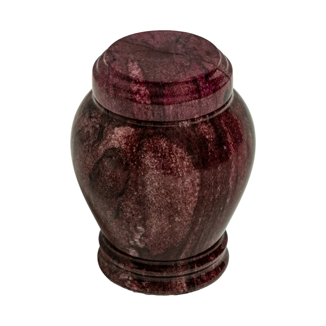 Small/Keepsake 15 Cubic Inch Red Embrace Funeral Cremation Urn for Ashes