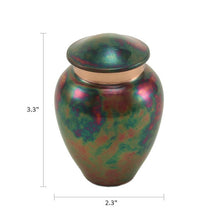 Load image into Gallery viewer, Small/Keepsake Stainless Steel Raku Funeral Cremation Urn - 5 Cubic Inches
