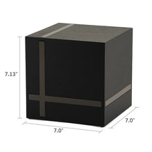 Load image into Gallery viewer, At Peace Memorials Bristol Ebony and glossy gray urn

