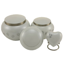 Load image into Gallery viewer, Small/Keepsake Pearl Brass Quest Funeral Cremation Urn, 25 cubic inches
