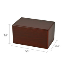 Load image into Gallery viewer, Cherry Box Keepsake/Petite Funeral Cremation Urn for Ashes, 25 Cubic Inches

