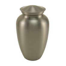 Load image into Gallery viewer, Large/Adult 200 Cubic Inch Pewter Classic Gloss Stainless Steel Cremation Urn
