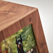 Load image into Gallery viewer, Small/Keepsake Wood Funeral Cremation Urn for Ashes with photo, 85 Cubic Inches
