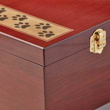 Load image into Gallery viewer, Extra-Large 300 Cubic Inch Paw Print Memory Chest Cremation Urn for Ashes
