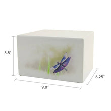 Load image into Gallery viewer, Large/Adult Somerset Dragonfly Funeral Cremation Urn for Ashes, 200 Cubic Inches

