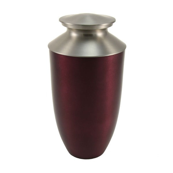 Red Alloy & Brass Adult 200 Cubic Inch Funeral Cremation Urn for Ashes