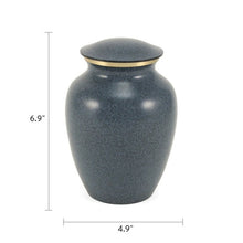 Load image into Gallery viewer, New,Solid Brass MAUS Granite Child/Pet Cremation Urn, 70 Cubic Inches
