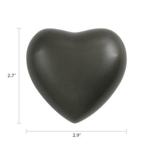 Load image into Gallery viewer, Heart Keepsake Funeral Cremation Urn for ashes, 3 Cubic Inches - Black Slate
