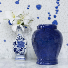 Load image into Gallery viewer, Large/Adult 220 Cubic Inches Embrace Blue Natural Marble Funeral Cremation Urn
