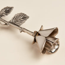 Load image into Gallery viewer, New, Solid Brass Pewter Threaded Rose Keepsake Funeral Cremation Urn For Ashes
