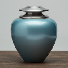 Load image into Gallery viewer, Adult 195 Cubic Inch Brass Green Funeral Cremation Urn for Ashes
