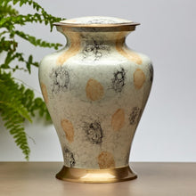 Load image into Gallery viewer, Large Funeral Cremation Urn for ashes, 200 Cubic Inches - Glenwood White Marble
