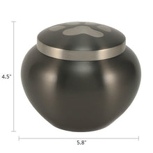 Load image into Gallery viewer, Small/Keepsake Slate/Pewter Brass Quest Cremation Urn, 70 cubic inches
