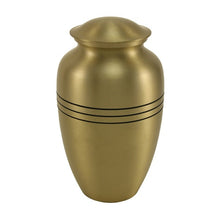 Load image into Gallery viewer, New, Solid Brass Classic Bronze Large Funeral Cremation Urn, 195 Cubic Inches
