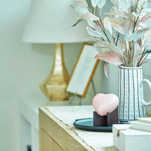 Load image into Gallery viewer, New Brass Pearl Pink Arielle Heart Funeral Cremation Urn w/stand, 20 Cubic inches
