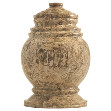 Load image into Gallery viewer, Small/Keepsake Princess Fossil Stone Marble Keepsake Funeral Cremation Urn
