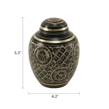 Load image into Gallery viewer, Solid Brass Radiance Infant/Child/Pet Funeral Cremation Urn 45 Cubic Inches
