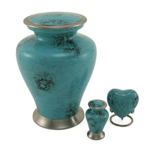 Load image into Gallery viewer, Large Funeral Cremation Urn for ashes, 200 Cubic Inches - Glenwood Blue Marble
