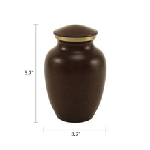 Load image into Gallery viewer, New,Solid Brass MAUS Earth Infant/Child/Pet Cremation Urn, 40 Cubic Inches
