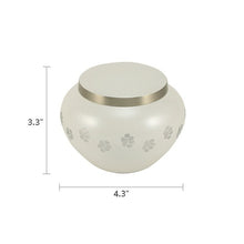 Load image into Gallery viewer, Small/Keepsake Pearl Brass Quest Funeral Cremation Urn, 25 cubic inches
