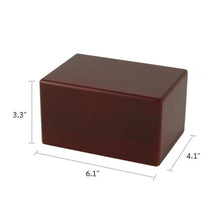 Load image into Gallery viewer, Small/Keepsake Cherry Box Funeral Cremation Urn for Ashes, 45 Cubic Inches
