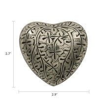Load image into Gallery viewer, At Peace Memorials Silver Oak Heart Keepsake w/ Velvet Box
